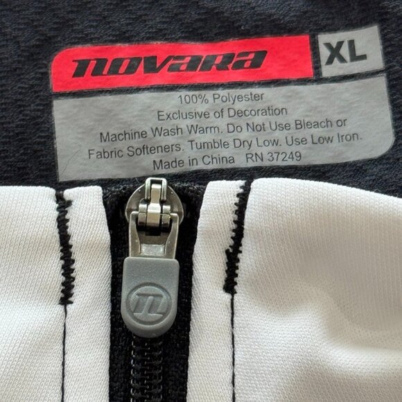 Novara Cycling Sprint Jersey Men's XL Black White Full Zip Road Bike Shirt - NWT - Picture 7 of 10
